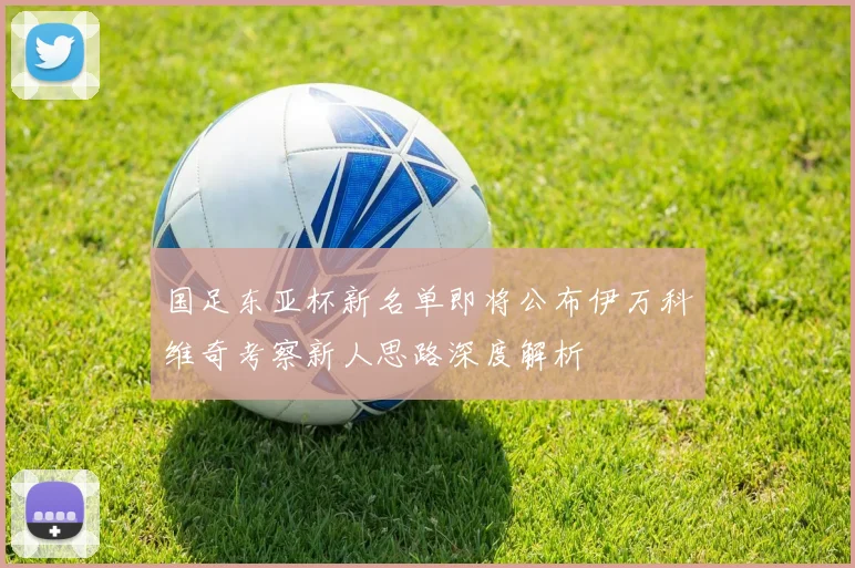 国足东亚杯新名单即将公布伊万科维奇考察新人思路深度解析